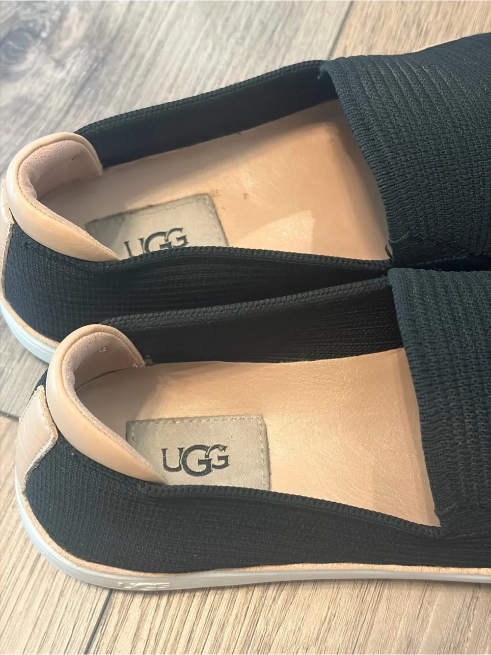 Black ugg slip ons